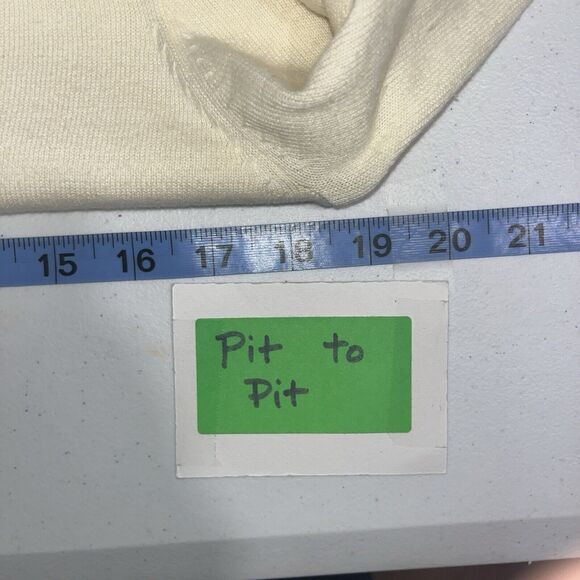 Down East Basic Womens Ruffle Front Ivory Cardigan L Feminine Cottage Twee Angel - Picture 8 of 11